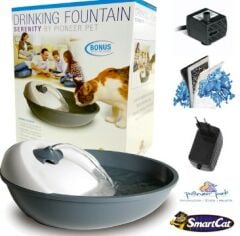 Pioneer Pet Kedi ve Köpekler için Otomatik Su Kabı Gri 1770 Ml