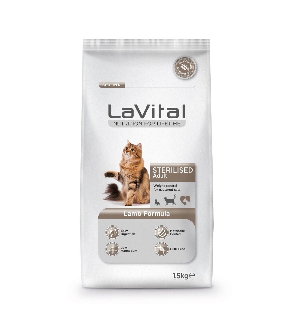 LaVital Kuzu Etli Kısırlaştırılmış Yetişkin Kedi Maması 1,5 kg
