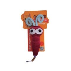 PetzzCats July Matatabi ve Çıngırak Sesli Peluş Kedi Oyuncağı Bordo 20x7 Cm