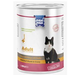 Pawpaw Sığır Etli Soslu Yetişkin Kedi Maması 400 Gr
