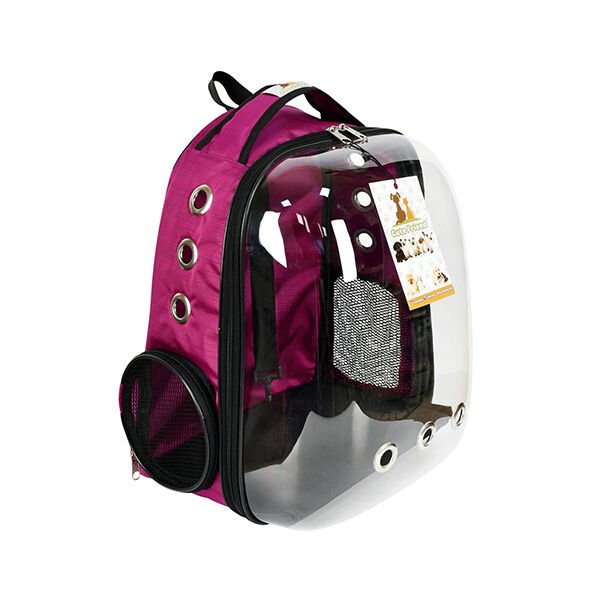 Petzz Astronot Kedi ve Köpek Taşıma Çantası Mürdüm 25x30x45 Cm