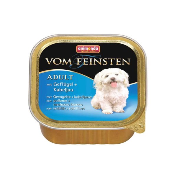 Animonda Kümes Hayvanlı ve Morina Balıklı Konserve Yetişkin Köpek Maması 150 Gr