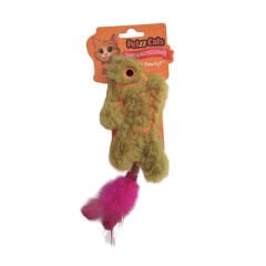 PetzzCats Fish Matatabi ve Çıngırak Sesli Peluş Kedi Oyuncağı Yeşil 20x8 Cm