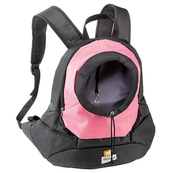 Ferplast Kangoo Kumaş Sırt Köpek Taşıma Çantası Pembe 41.5x20x43 Cm