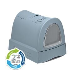 İmac Zuma Çekmeceli Kapalı Kedi Tuvaleti Mavi 40x56x42.5 Cm