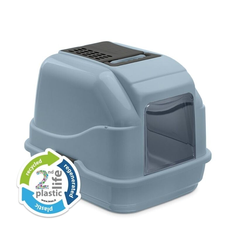 İmac Easy Cat İkinci Yaşam Filtreli Kapalı Kedi Tuvaleti Mavi 50x40x40 Cm