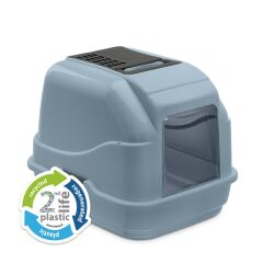 İmac Easy Cat İkinci Yaşam Filtreli Kapalı Kedi Tuvaleti Mavi 50x40x40 Cm