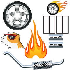 Ferplast Dragster Yarış Arabası Temalı Hamster Kafesi 50x35x25 Cm