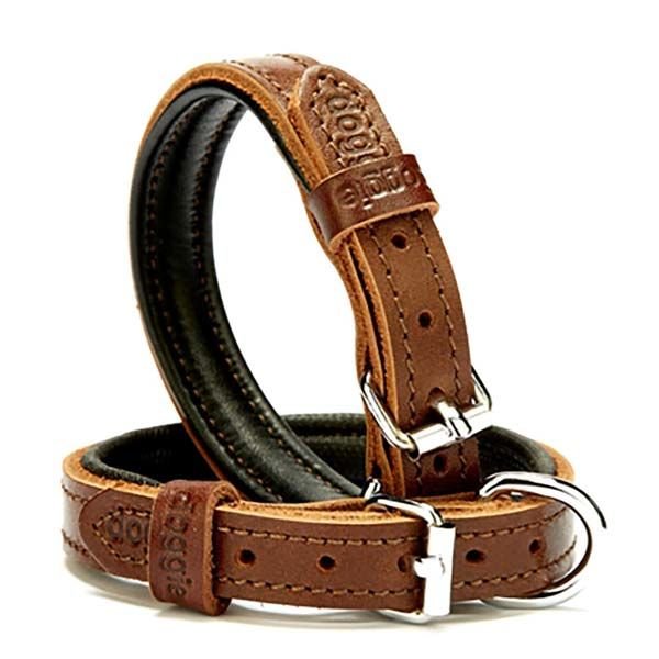 Doggie Fırstclass Köpek Deri Boyun Tasması Medium Kahverengi 1,5x25-30 Cm