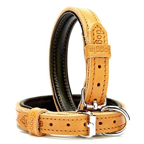 Doggie Firstclass Deri Köpek Boyun Tasması Medium Camel 1.5x25-30 Cm