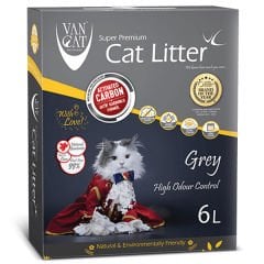 Vancat İnce Taneli Premium Aktif Karbonlu Kokusuz Kedi Kumu 6 Lt