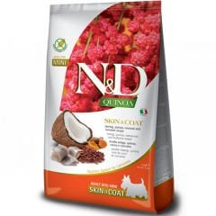 N&D Quinoa Skin Coat Ringa Balıklı Mini Yetişkin Köpek Maması 2.5 Kg