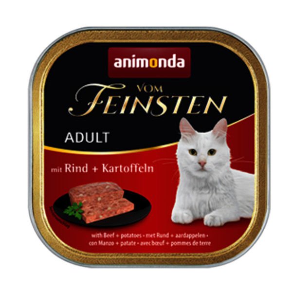 Animonda Vom Feinsten Sığır Etli Tavuklu ve Bitki Özlü Yetişkin Konserve Kedi Maması 100 Gr