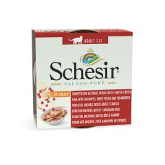Schesir Salad Ton Balığı Hamsi ve Yaban Mersinli Yetişkin Konserve Kedi Maması 85 Gr