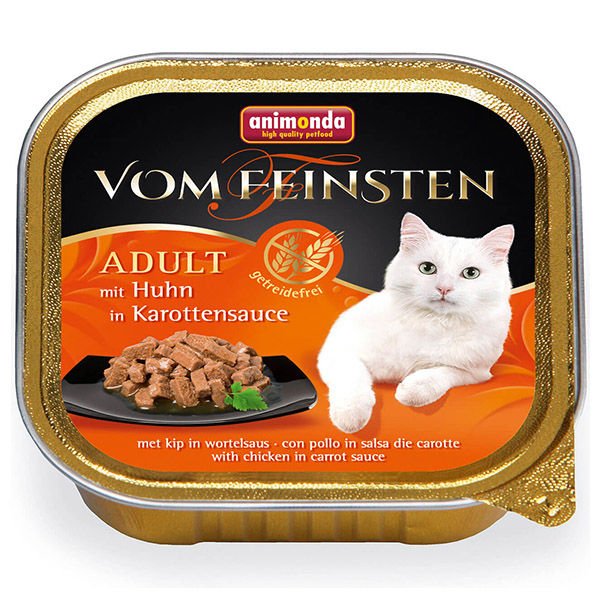 Animonda Vom Feinsten Tahılsız Tavuklu ve Havuç Soslu Yetişkin Konserve Kedi Maması 100 Gr
