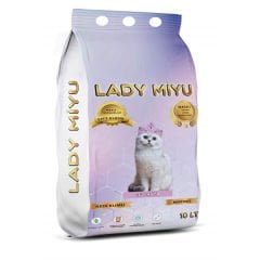 Lady Miyu Lavantalı Süper Topaklanan Bentonit Doğal Kedi Kumu 10 Lt