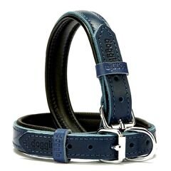 Doggie Fırstclass Köpek Deri Boyun Tasması Small Mavi 2x30-35 Cm