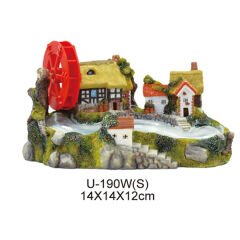 Dophin King Akvaryum Dekoru/Süsü Çarklı Ev 31x18.5x15.5 Cm