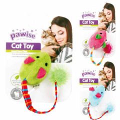 Pawise Peluş Uzun Kuyruklu Fare Kedi Oyuncağı Renkli