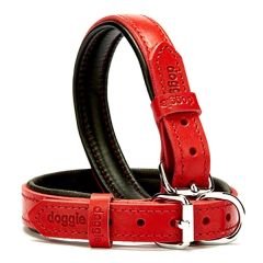 Doggie Fırstclass Köpek Deri Boyun Tasması Medium Kırmızı 2x35-40 Cm