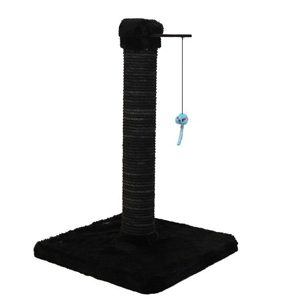 Kralle Tırmalama ve İpli Oyuncak Koyu Gri 35x35x54h Cm