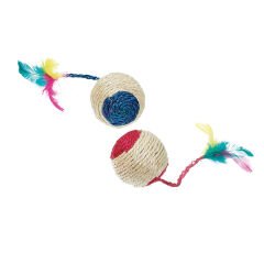 Karlie Flamingo Tüylü Sisal Top Kedi Oyuncağı 6 Cm