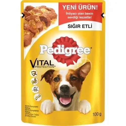 Pedigree Sığır Etli Konserve Yetişkin Köpek Maması 1 Adet 100 Gr