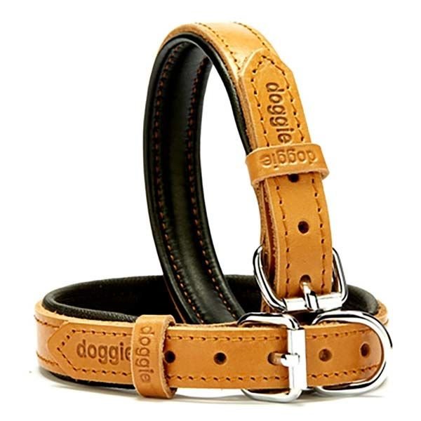 Doggie Fırstclass Köpek Deri Boyun Tasması Medium Camel 2x35-40 Cm