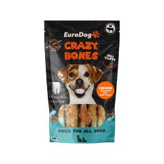 Euro Dog Crazy Bones Wrap Twist Tavuklu Köpek Ödül Maması 100 Gr