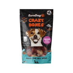 Euro Dog Crazy Bones Dumbbell Tavuklu Kemik Köpek Ödül Maması 100 Gr