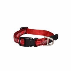 Rogz Fancy Dress Halsband Kemik Desenli Köpek Boyun Tasması Kırmızı Extra Large 2.5x43-70 Cm