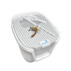 Sunsun 3in1 Filtreli Kapalı Kedi Tuvaleti Beyaz