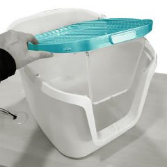 Sunsun 3in1 Filtreli Kapalı Kedi Tuvaleti Mavi
