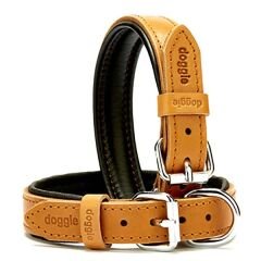Doggie Fırstclass Köpek Deri Boyun Tasması Medium Camel 2,5x37-45 Cm