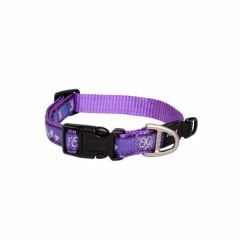 Rogz Fancy Dress Halsband Karışık Desenli Köpek Boyun Tasması Mor Extra Large 2.5x43-70 Cm