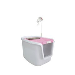 Sunsun 3in1 Filtreli Kapalı Kedi Tuvaleti Pembe