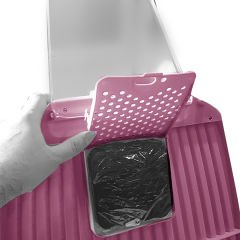 Sunsun 3in1 Filtreli Kapalı Kedi Tuvaleti Pembe