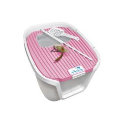 Sunsun 3in1 Filtreli Kapalı Kedi Tuvaleti Pembe