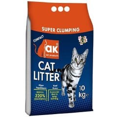 Akkum Ince Taneli Bebek Pudrası Kokulu Kedi Kumu 10 Kg