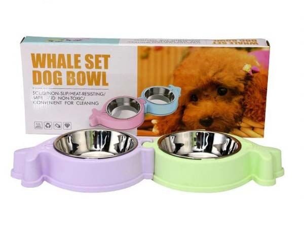Catdoglife Balina Şeklinde İkili Mama ve Su Kabı
