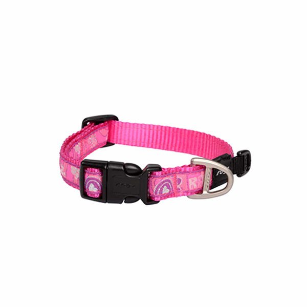 Rogz Fancy Dress Halsband Pati Desenli Köpek Boyun Tasması Pembe Large 2x34-56 Cm