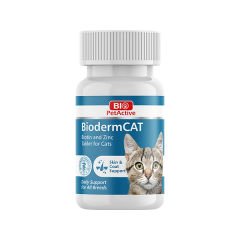 Bio Pet Active Bioderm Tüy Dökülme Önleyici Biotin ve Çinko Kedi Tableti 30 Gr