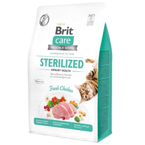 Brit Care Hipoalerjenik Sterilized Urinary Tahılsız Tavuklu Kısırlaştırılmış Kedi Maması 400 Gr