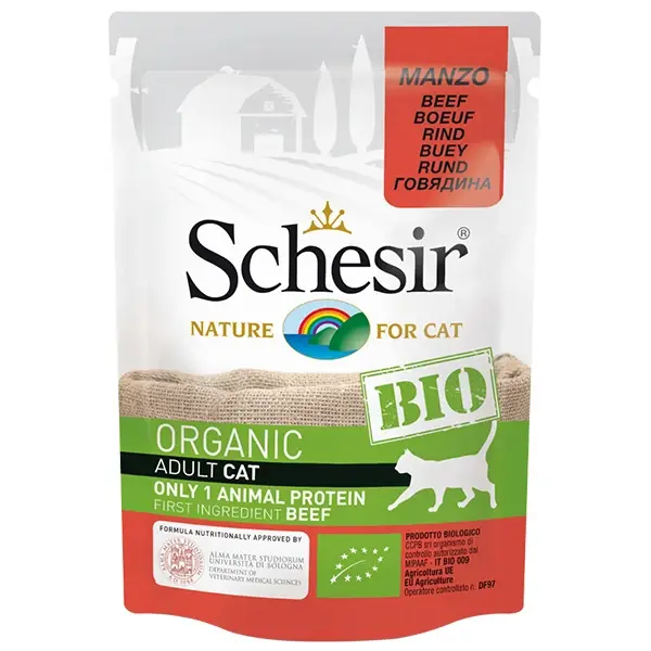 Schesir Bio Range Organik Biftekli Konserve Köpek Maması 1 Adet 85 Gr