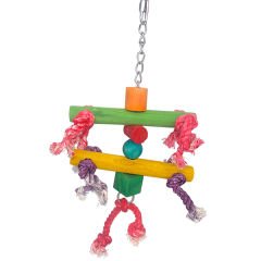Eastland Ahşap Boncuklu Tünekli Papağan Oyuncağı 31 Cm
