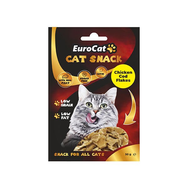 Euro Cat Cat Snack Düşük Tahıllı Tavuklu Catnipli Kedi Ödül Maması 50 Gr