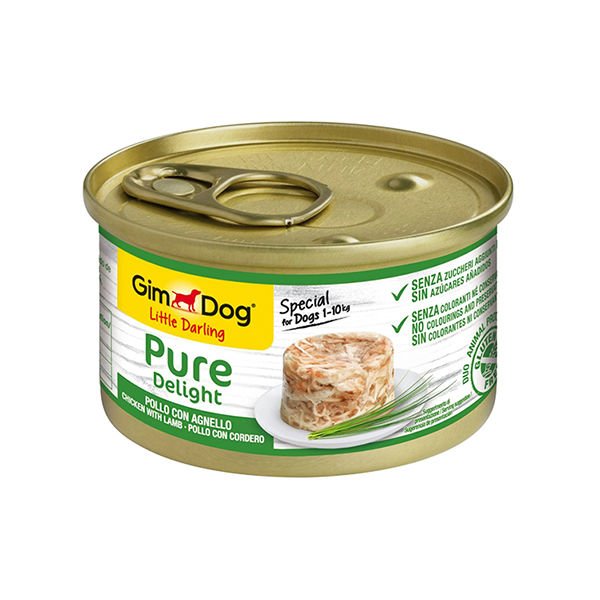Gimcat Fileto Tavuk ve Kuzu Etli Yetişkin Konserve Köpek Maması 85 Gr