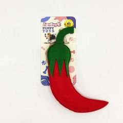 Euro Dog Puppy Toys Peluş Biber Yavru Köpek Oyuncağı Kırmızı/Yeşil
