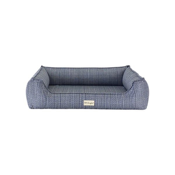 Pet Comfort Delta Varius Kedi ve Köpek Yatağı Kareli Mavi Medium 70x90 Cm