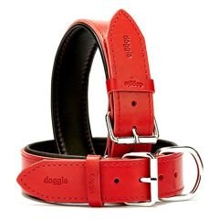 Doggie Fırstclass Köpek Deri Boyun Tasması Small Kırmızı 4x47-55 Cm